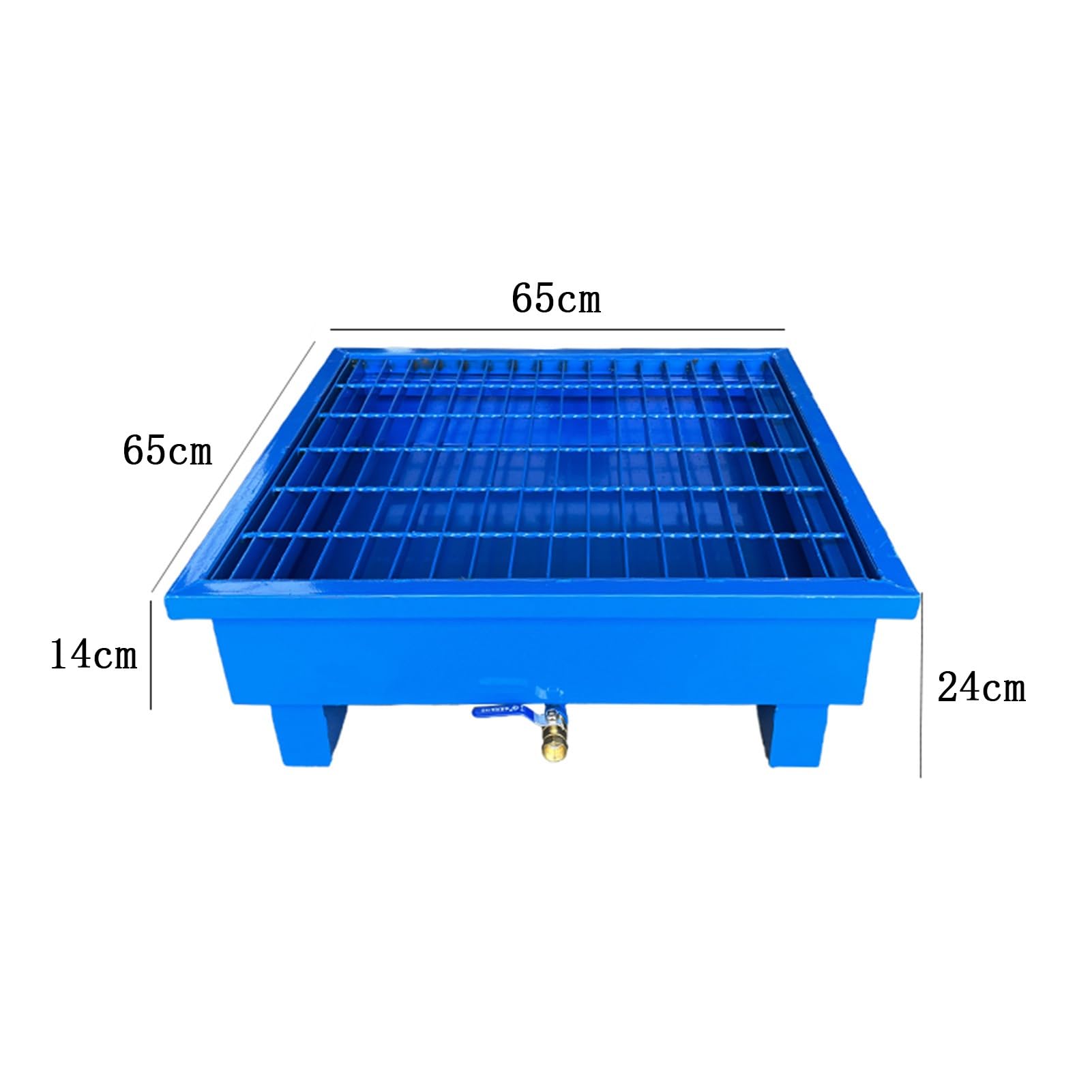 Plate-forme de confinement robuste, plate-forme anti-déversement pour bidons, plateau portable industriel pour le confinement des bidons d'huile, plateau anti-déversement avec grille supérieure