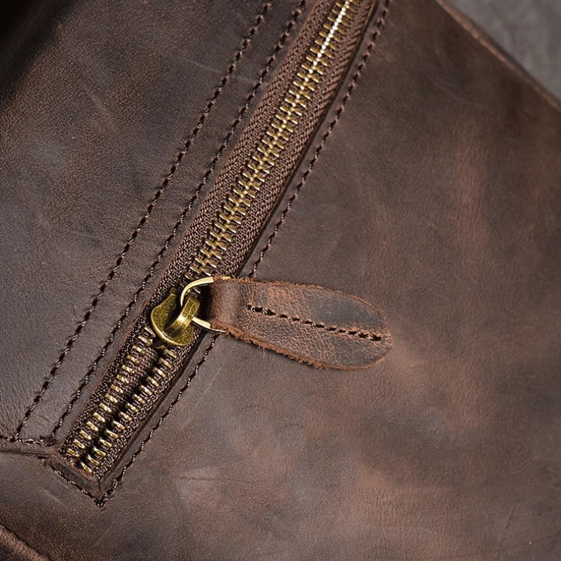 Retro Genuine Leather Shoulder Bag Crossbody Men's Large Capacity