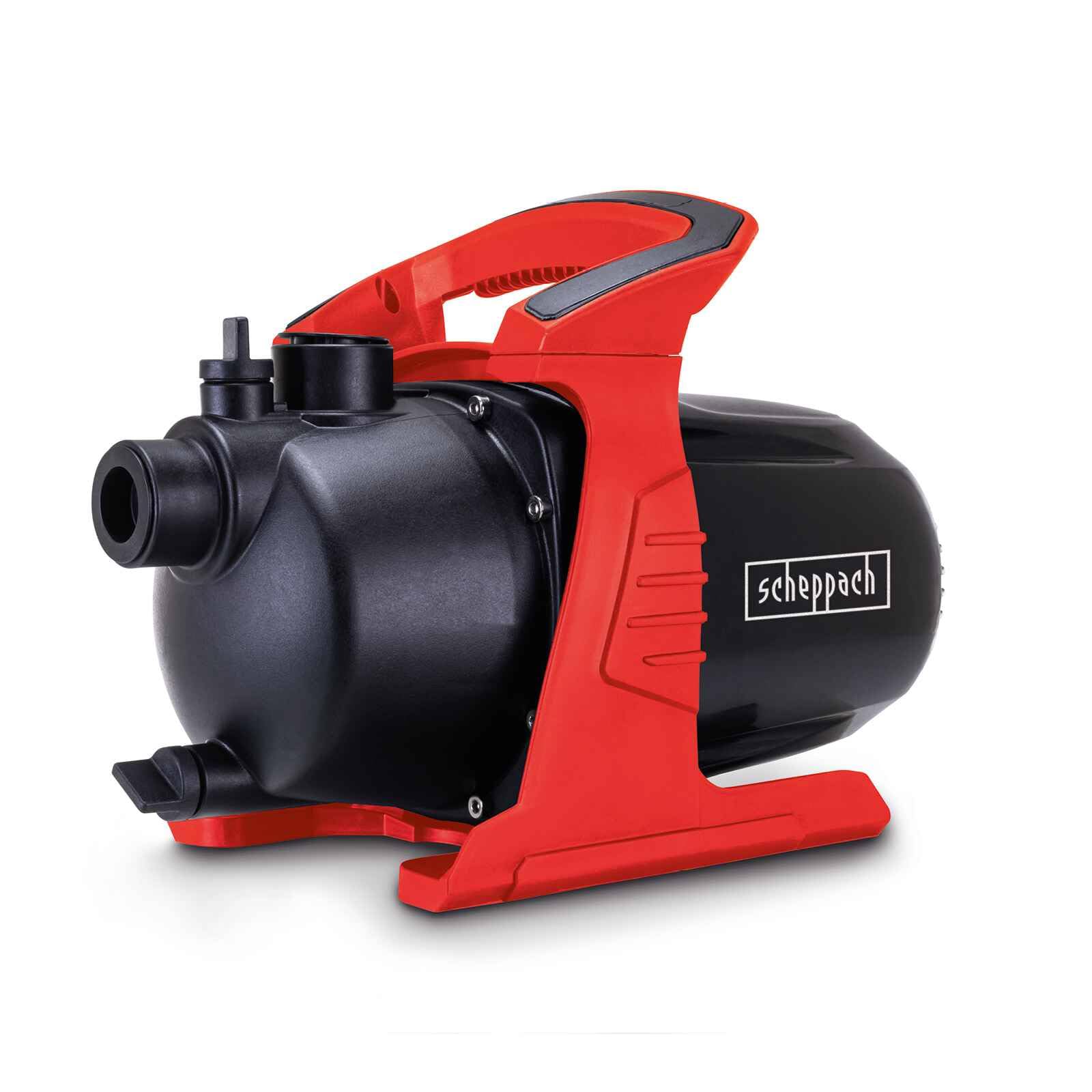 Scheppach Gartenpumpe GP650 | 3300 L/h Fördermenge | 600W Leistung / 3,5 bar Druck | 8m Ansaughöhe | 35m Förderhöhe | Druckanschluss G1" | Teichpumpe Gartenbewässerung | Wasserablass-/ Einfüllschraube