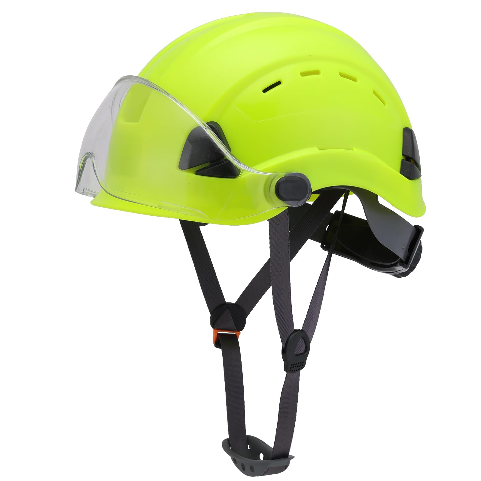 LOHASPRO Hard Hats Construction Worker CE Hardhat EN397 Approved for Men  Women Adult Vented Safety Helmet Arborist Rescue Tree Work(L1-AE White)