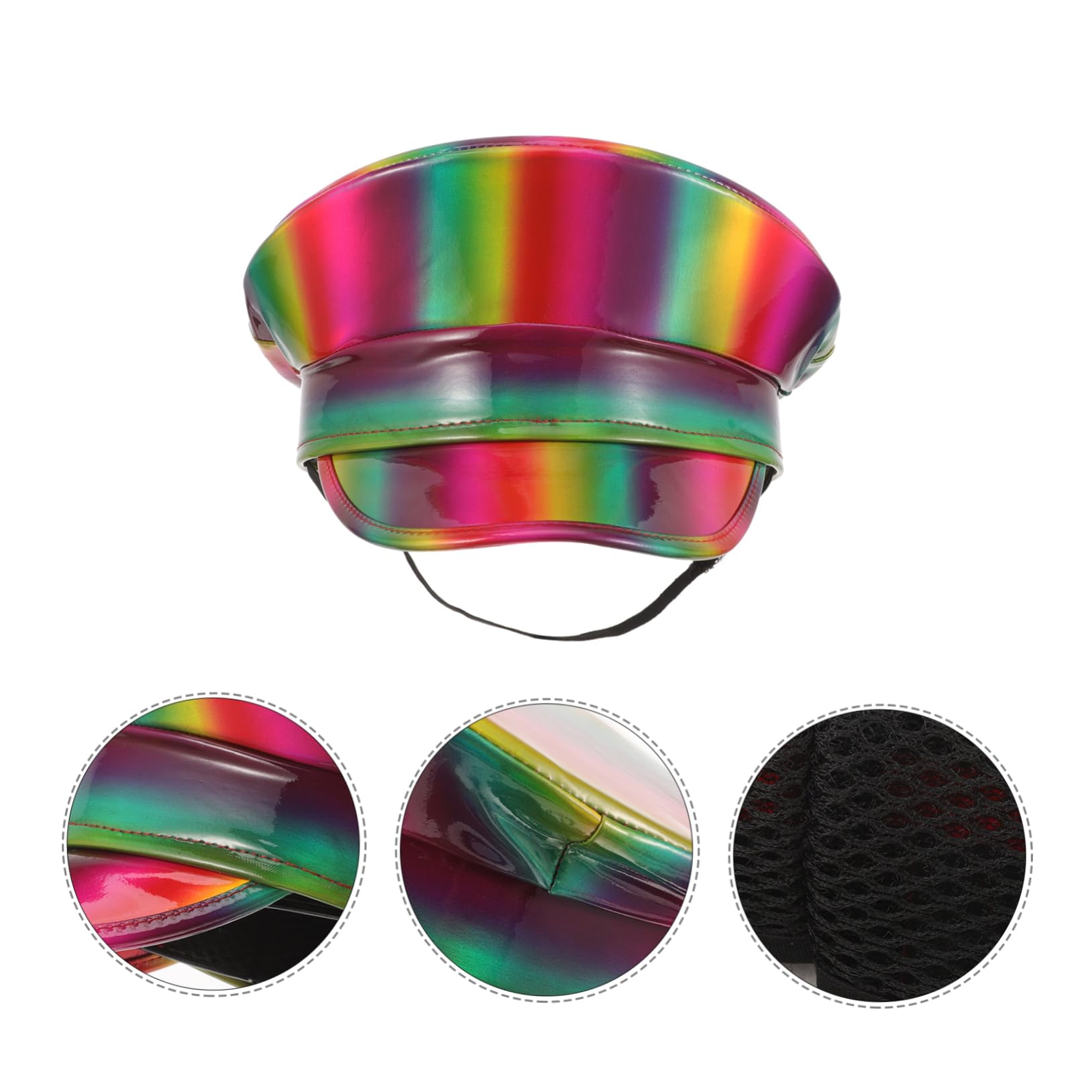 FRCOLOR Sombrero Colorido para Mujer de Cuero para Fiesta y Halloween | Diseño Creativo y Divertido, Ligero y Cómodo de Llevar, Adecuado para Fiestas Temáticas y Celebraciones