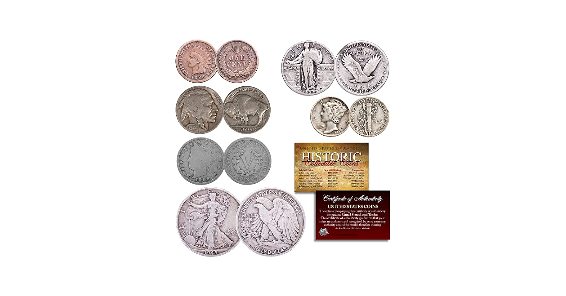 アメリカ記念純銀貨 6コイン セット Amazon.com: Old U.S.