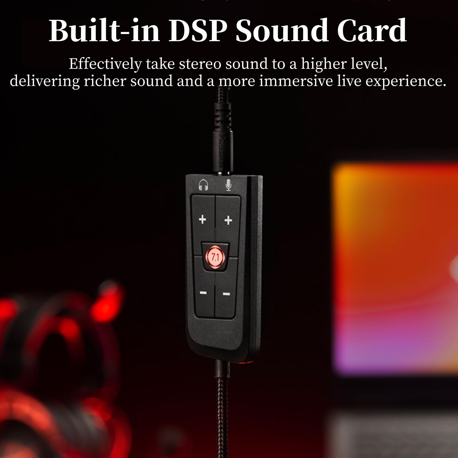 Diyeeni Adattatore Audio da USB a Jack da 3,5 Mm, Cavo da USB a Jack Femmina da 3,5 Mm per Cloud II, Scheda Audio Stereo Esterna con Controllo Volume per Cuffie per Series X