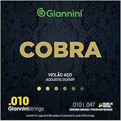 Encordoamento Para Violão GEEFLE .010 - Giannini