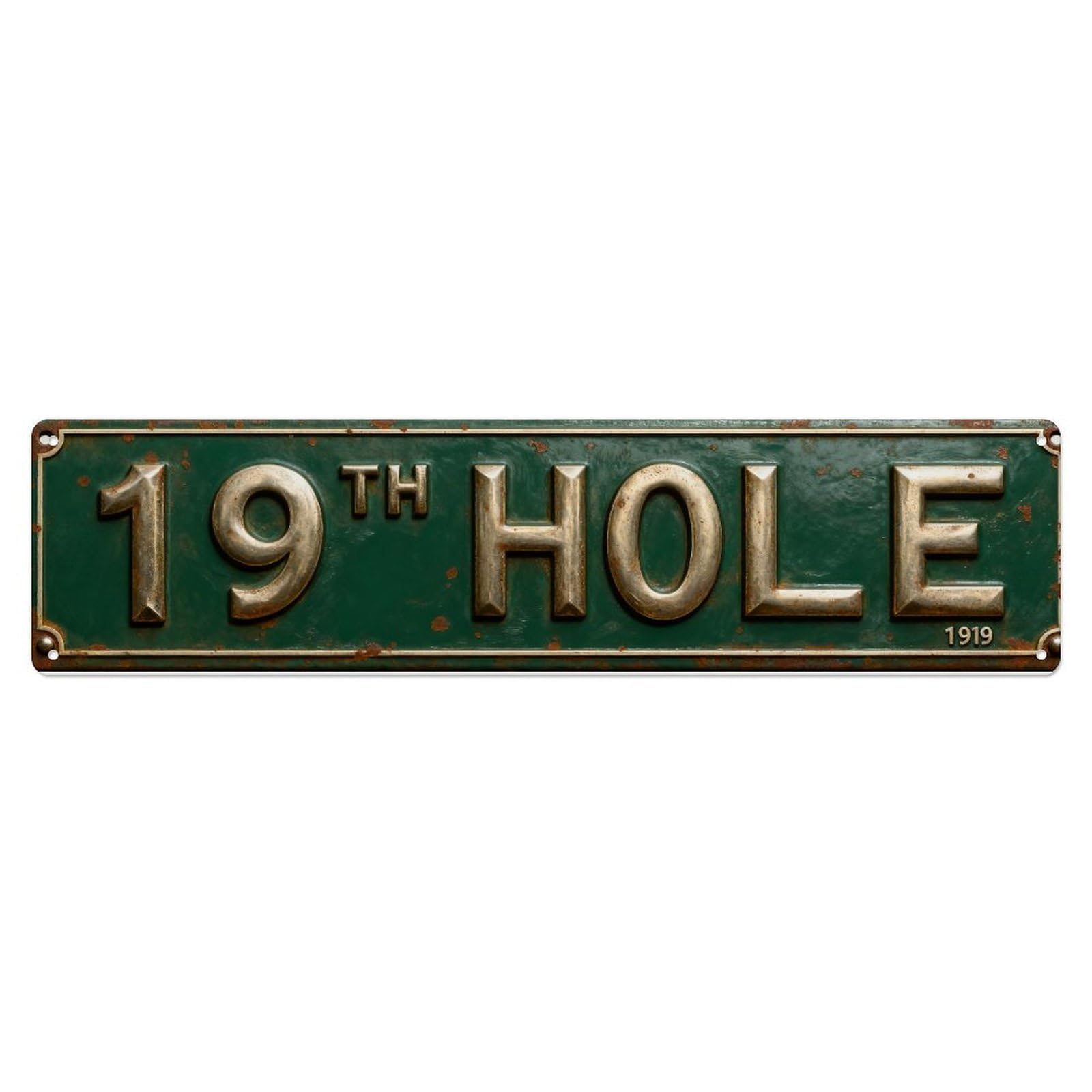 Green Background White Text Rustic Design Vintage Style Tin Sign Vintage Metal Sign Home Bar Garden Indoor & Outdoor Wall Decor Retro Metal Poster 4x16 Inch