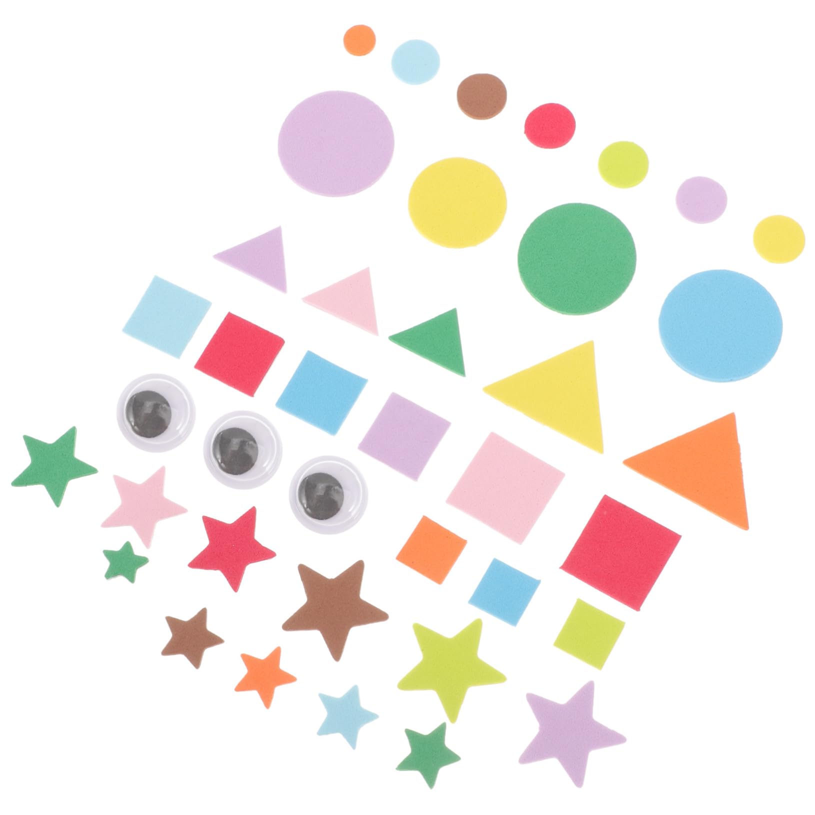 4 Set Di Adesivi in ​​schiuma Per Bambini Forme Geometriche Autoadesivi Per Decorazioni Murali Per Bambini