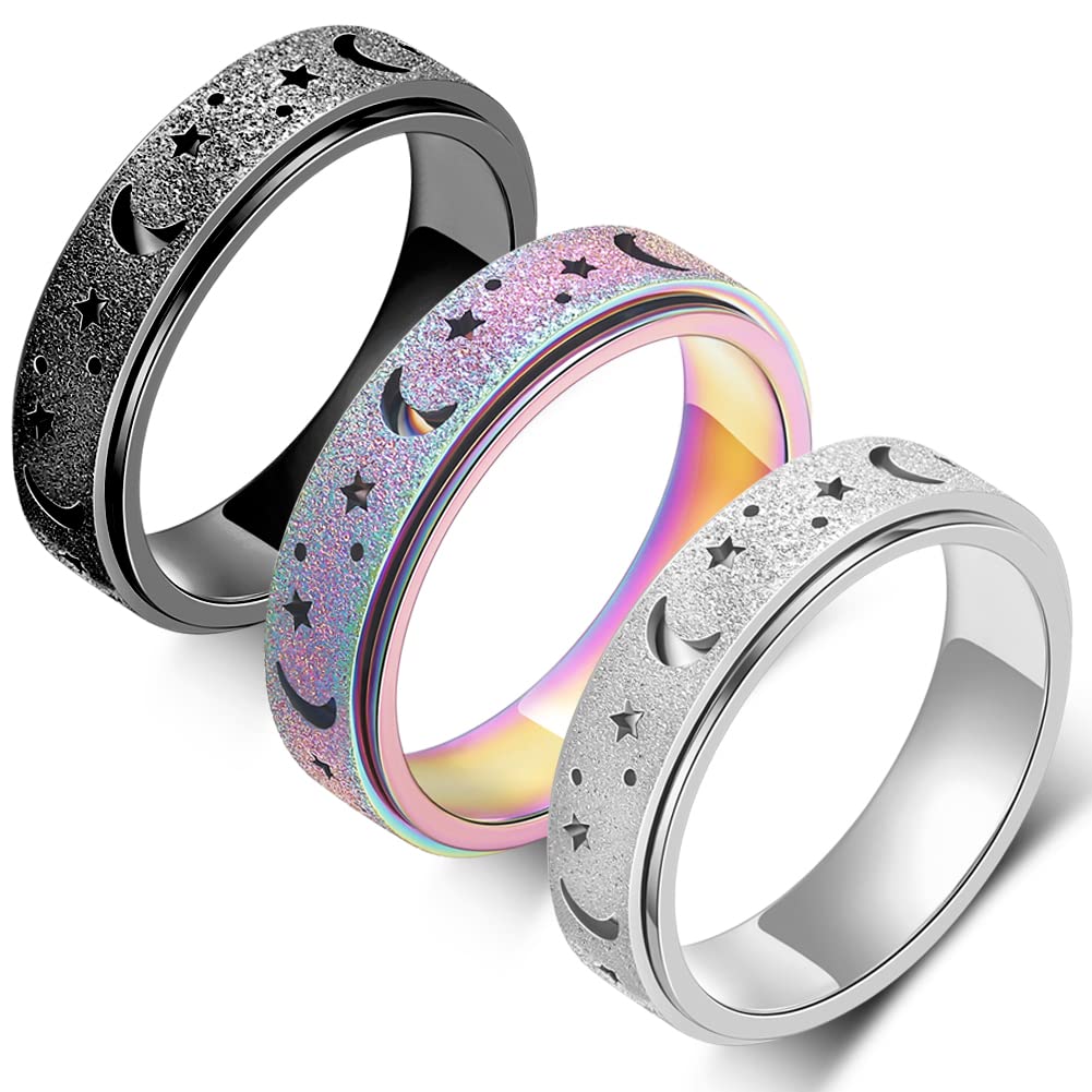 MHWTTY Anxiety Relief Ring - Fidget Spinner Design for Women & Men, Stress Relief Toy