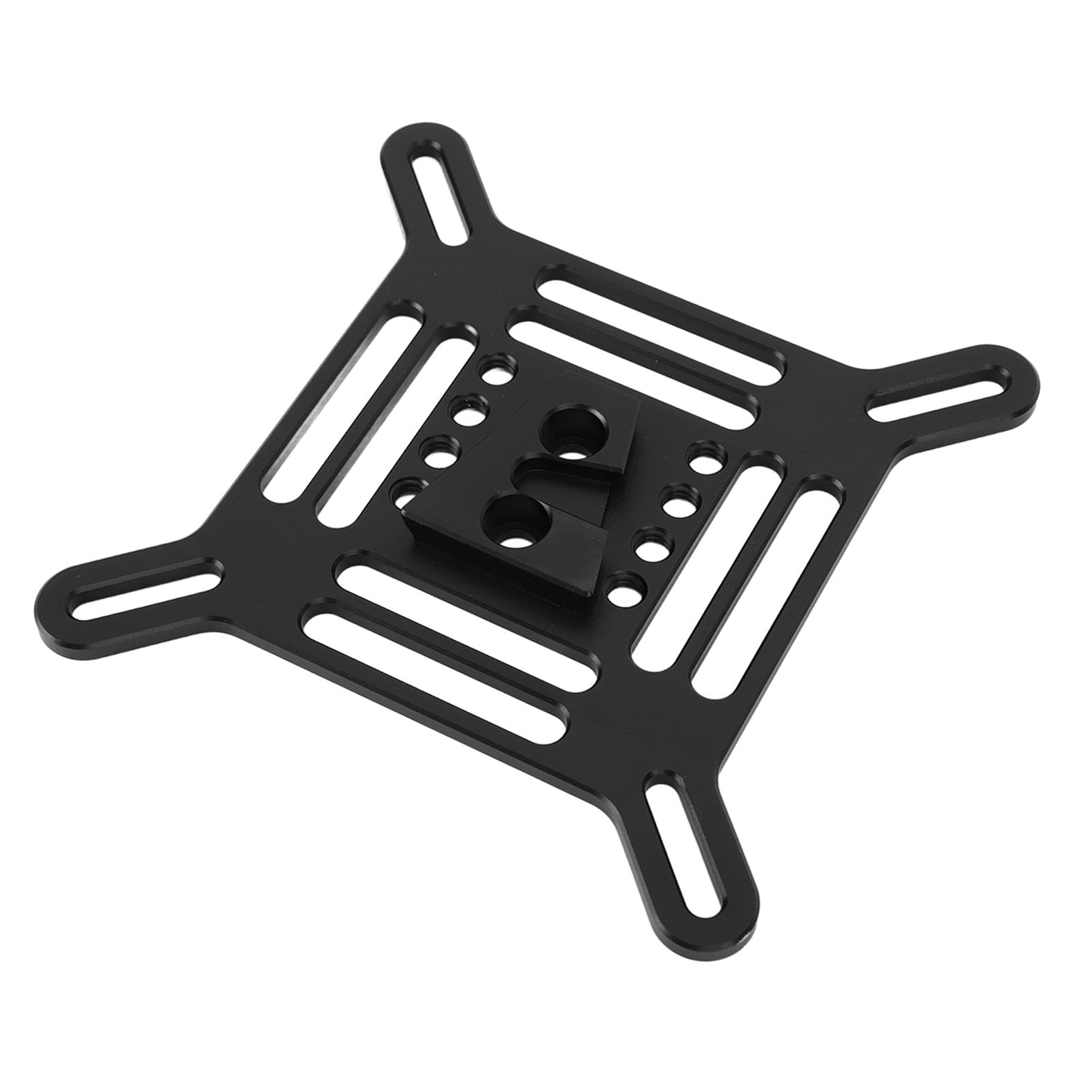 Jectse Vesa-Adapterplatte, Kamerakäfig, Vesa-Montageplatte aus Aluminium, Vielseitig Einsetzbar, Weit Verbreitet für Overhead-Aufnahmen