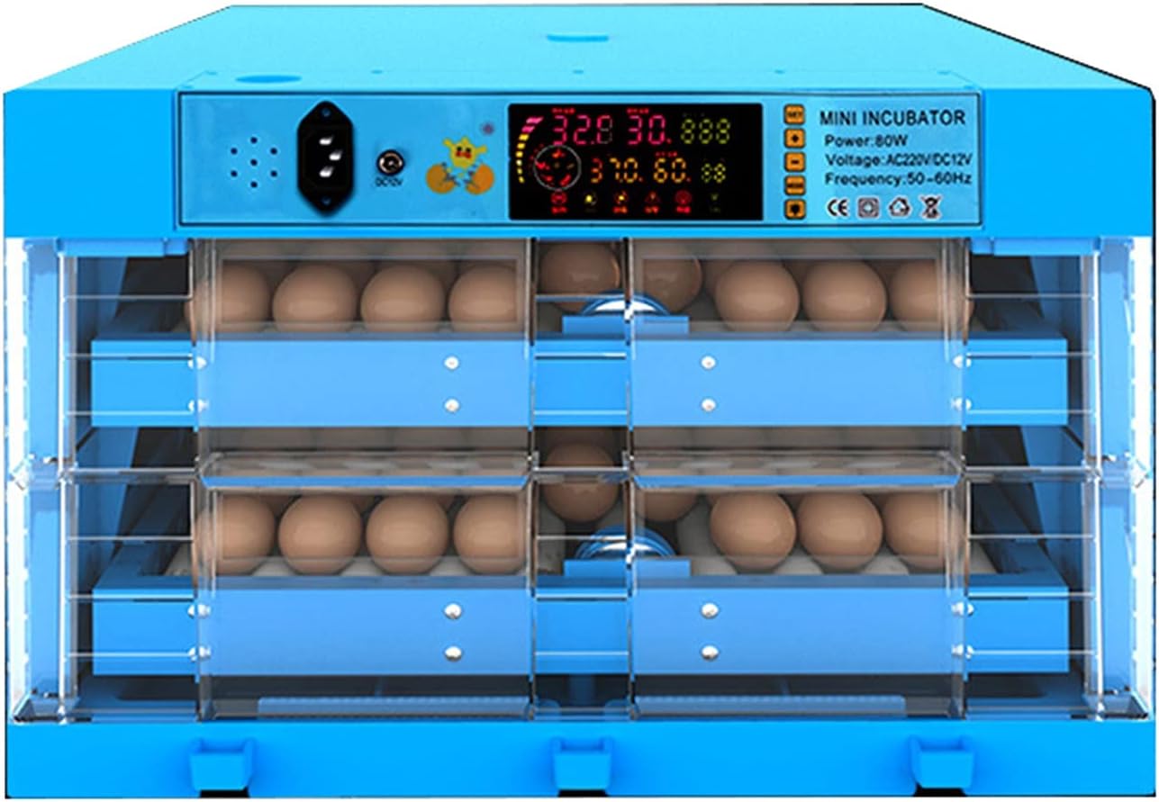 Egg Incubator Incubators for Hatching Eggs 128 Eggs Digital Incubator Heat Preservation and Water Retention One-Click Heat Preservation Suitabler Chickens, Ducks, Quails Brooder(Single supply)