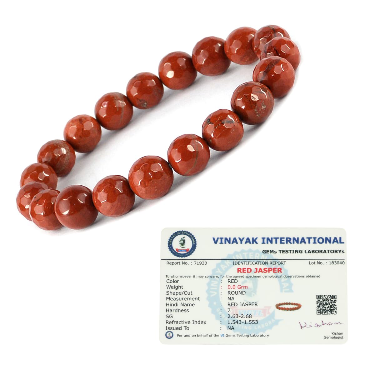 Crystu Natural Certified Red Jasper Bracelet Diamond Cut Beads 10mm Crystal Stone Bracelet for Reiki Healing and Crystal Healing Stones (Color : Red) (B09BV58BX6) Amazon Price History, Amazon Price Tracker