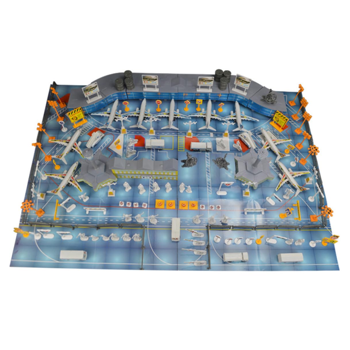 NOLITOY Avión de Juguete de Simulación en PVC para Niños, Modelo Educativo Que Promueve el Desarrollo Cerebral y Estimula la Imaginación en Escenas de Aeropuerto