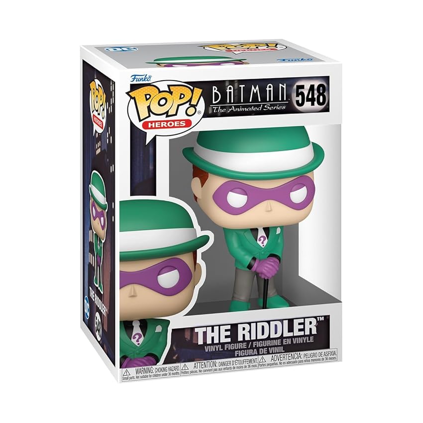 Funko Pop! Animation: BTAS - The Riddler - Animated Batman - Figura in Vinile da Collezione - Idea Regalo - Merchandising Ufficiale - Giocattoli per Bambini e Adulti - TV Fans