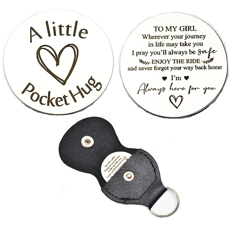 RFTWXHPN Chaveiro com Token de Abraço de Bolso para Presente Feminino, Aço Inoxidável, 1 unidade