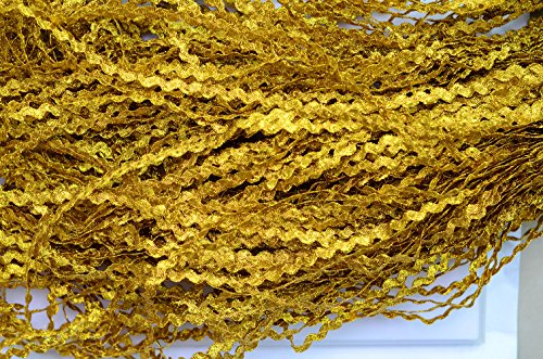 Lyracces Wholesale Lots 40Yards Mini 5Mm 24Color Pick Woven Rick Rack Ribbon Ric Rac Trims Scrapbooking Dressmaking (Golden #16) #TOP3