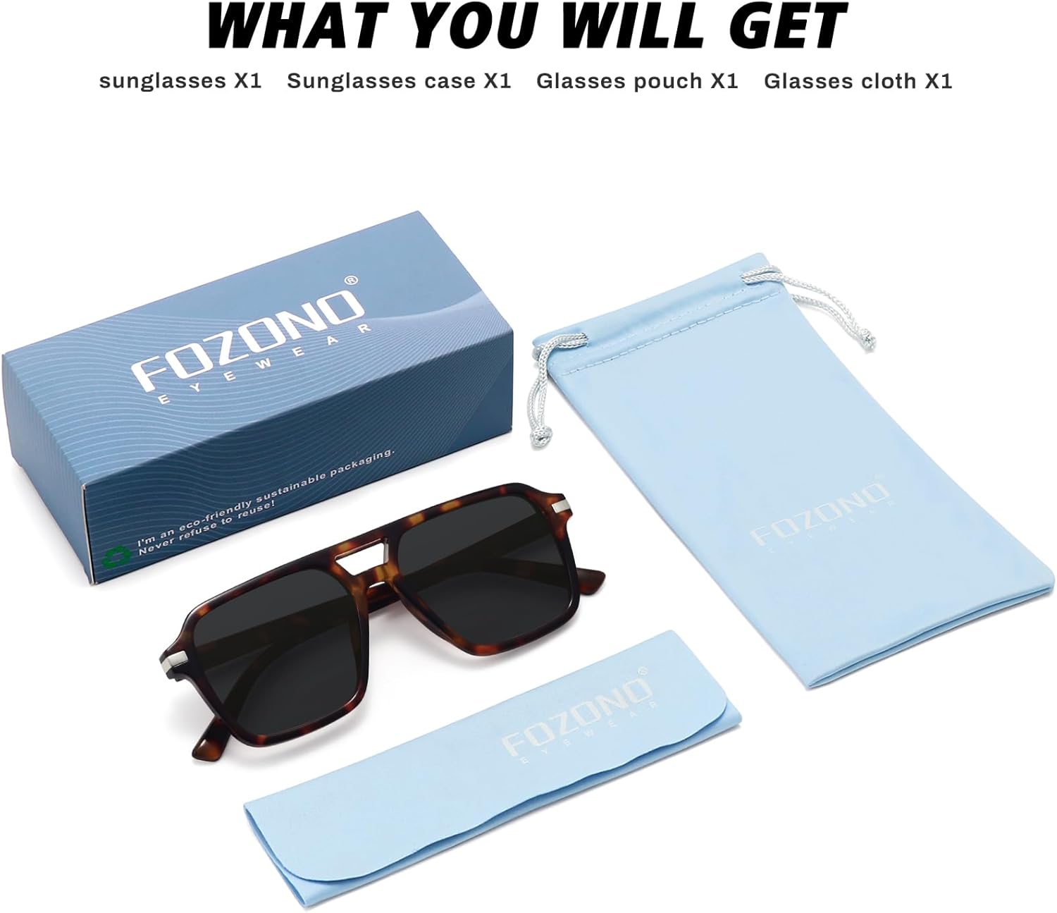 Retro Aviator Sunglasses for Women Men Trendy Classic Square 70s 80s 90s Vintage Shades Double Bridge Aviators FZN813 - Image 6