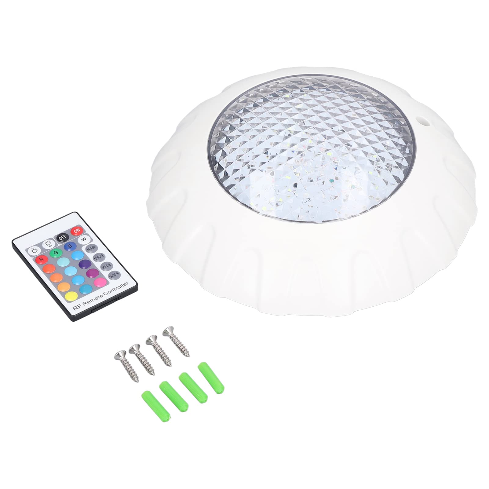 Fdit LED-Poolbeleuchtung, 38 W, RGB-Farbwechsel mit Fernbedienung, IP68 Wasserdicht für Teich, Springbrunnen und Schwimmbad