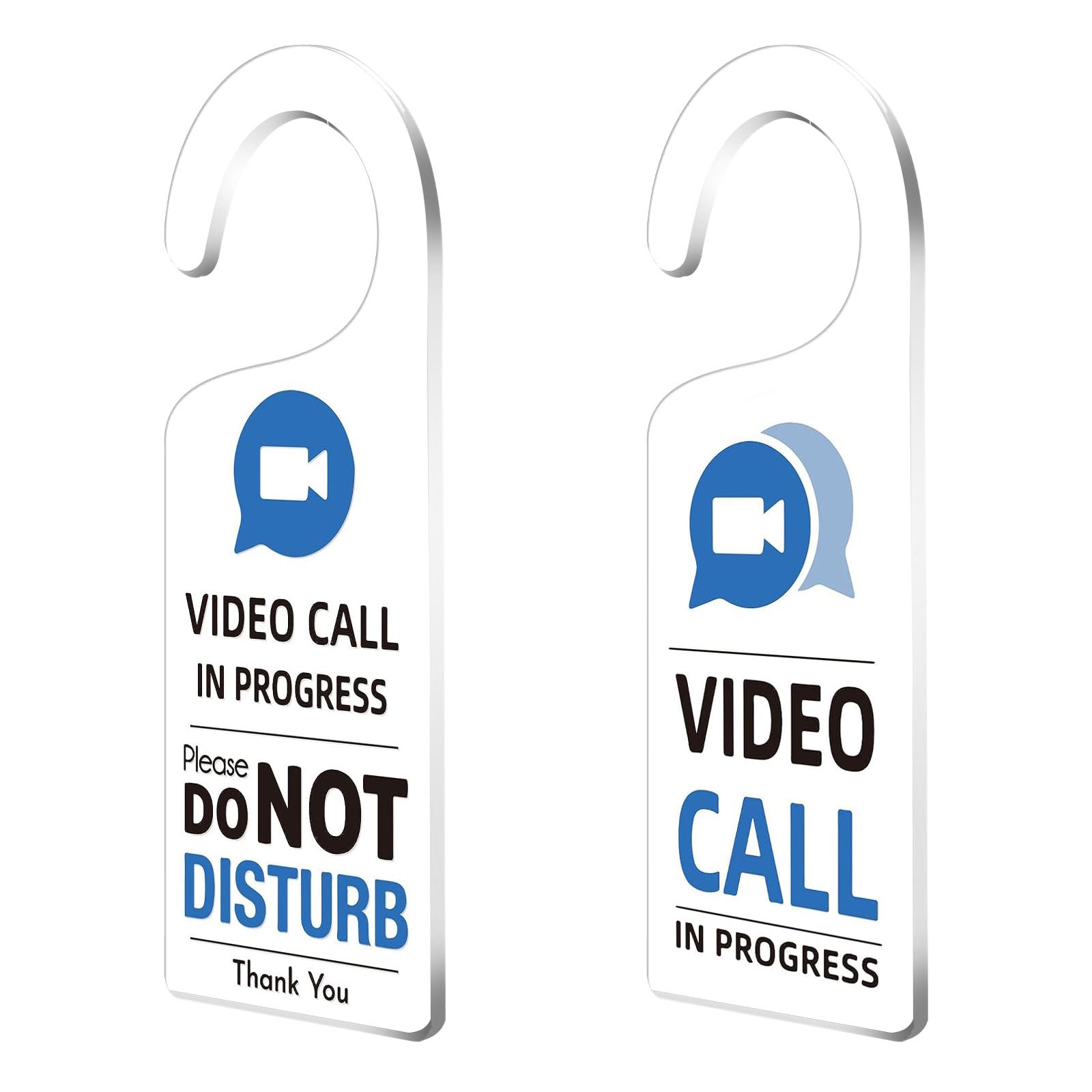 CHGCRAFT 2Pack Video Call in Progress Acrylic Door Hanger Sign