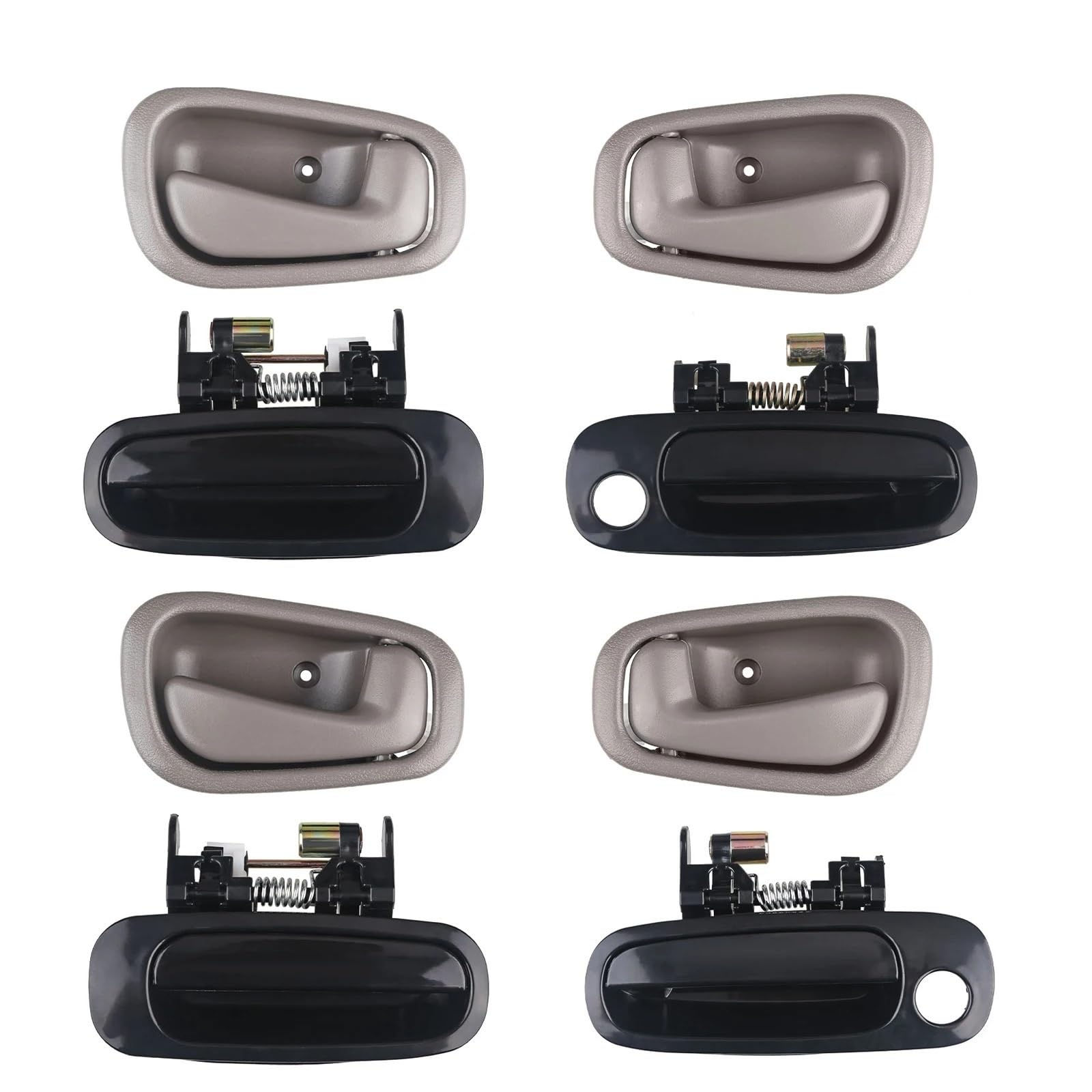 BQWYEDPL 8pcs Door Handle Exterior Interior Car Door Handle Set Fit for Toyota Fit for Corolla 1998-2002 6924002030 Car Door Latch Handle