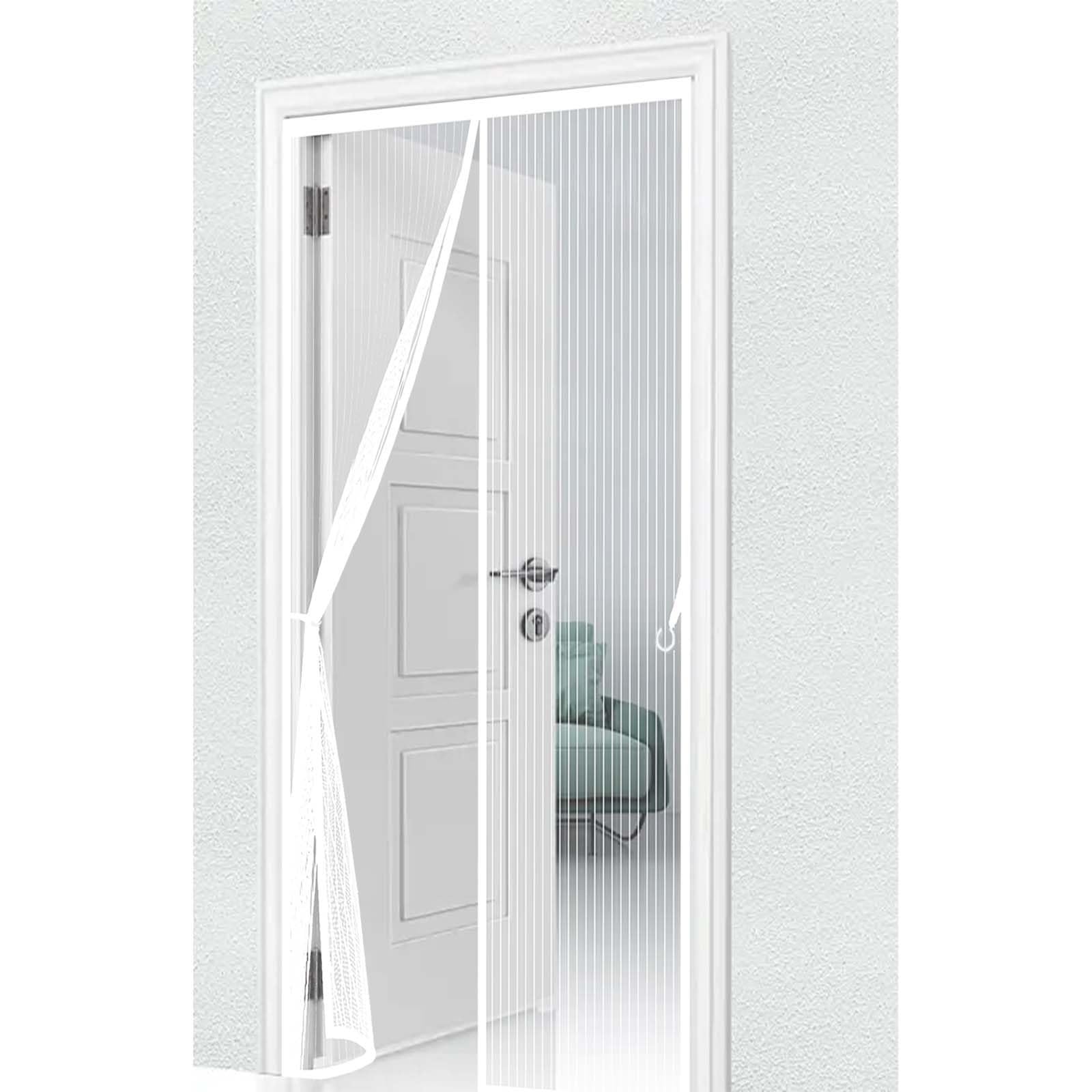 Feijdon White Fly Nets 130 X 216 Cm Durable, Keeps Bugs Out, Kid And Pet Friendly Anti Mosquito Fly Curtain Door Screens Nets Lets Fresh Air In, Hundreds Of Sizes,