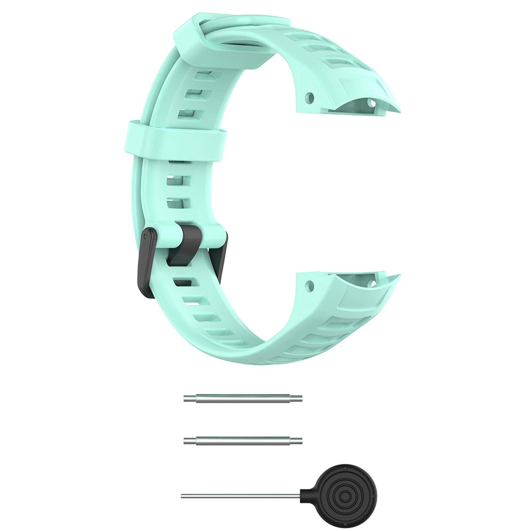 Pasek z etui kompatybilny z Garmin Instinct dla kobiet mężczyzn, klasyczny miękki silikonowy pasek do zegarka Garmin Instinct Tide / Tactical/Dual/Power Surf/Power/Esports Watch (miętowy pasek