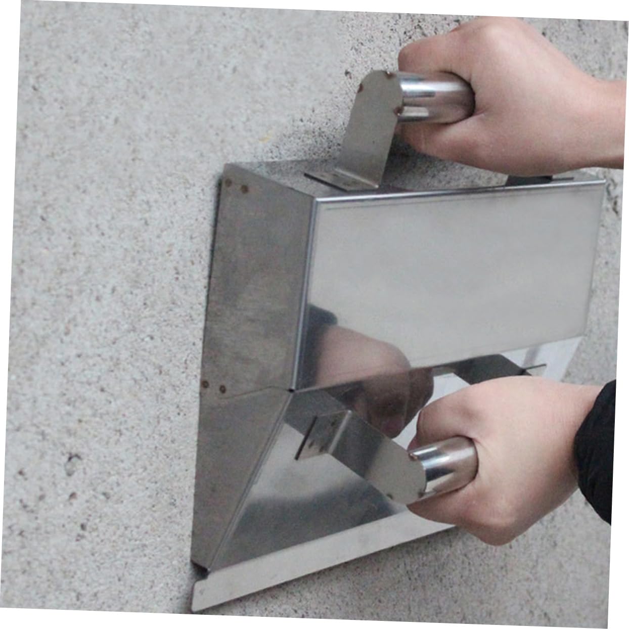 BESTonZON Cazzuola Per Cemento Strumento Di Finitura Per Calcestruzzo Utensile Per Bordatura Del Cemento Spatola Per Polvere Da Muro Utensili Manuali Per Muratore