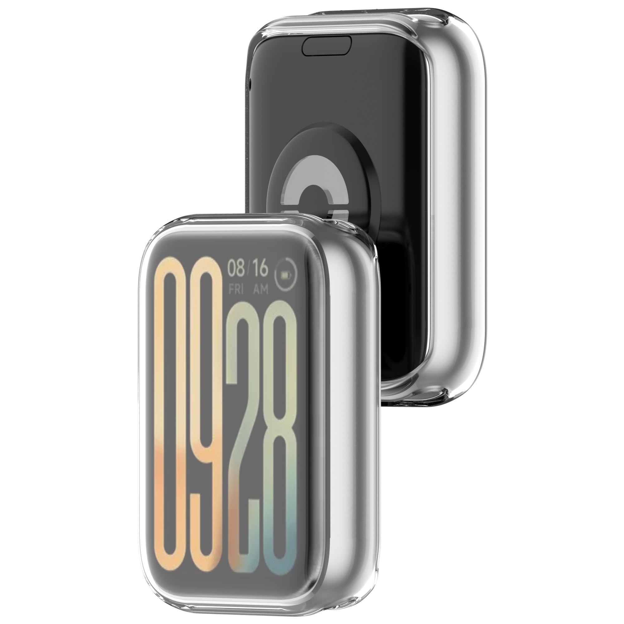 FTRONGRT Etui kompatybilne z Xiaomi Smart Band 9 Pro, odporne na zarysowania, miękkie powlekanie TPU, kompleksowa ochrona, etui do zegarka Xiaomi Smart Band 9 Pro, przezroczyste
