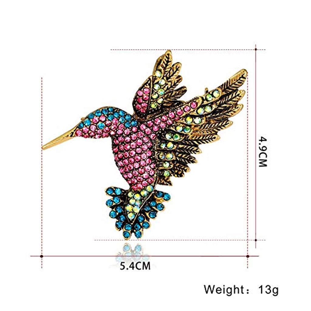 Kolibri-Brosche, Tiermodellierung, Legierung, Schmuck, Damenbekleidung, Taschen, dekorative Anstecknadel