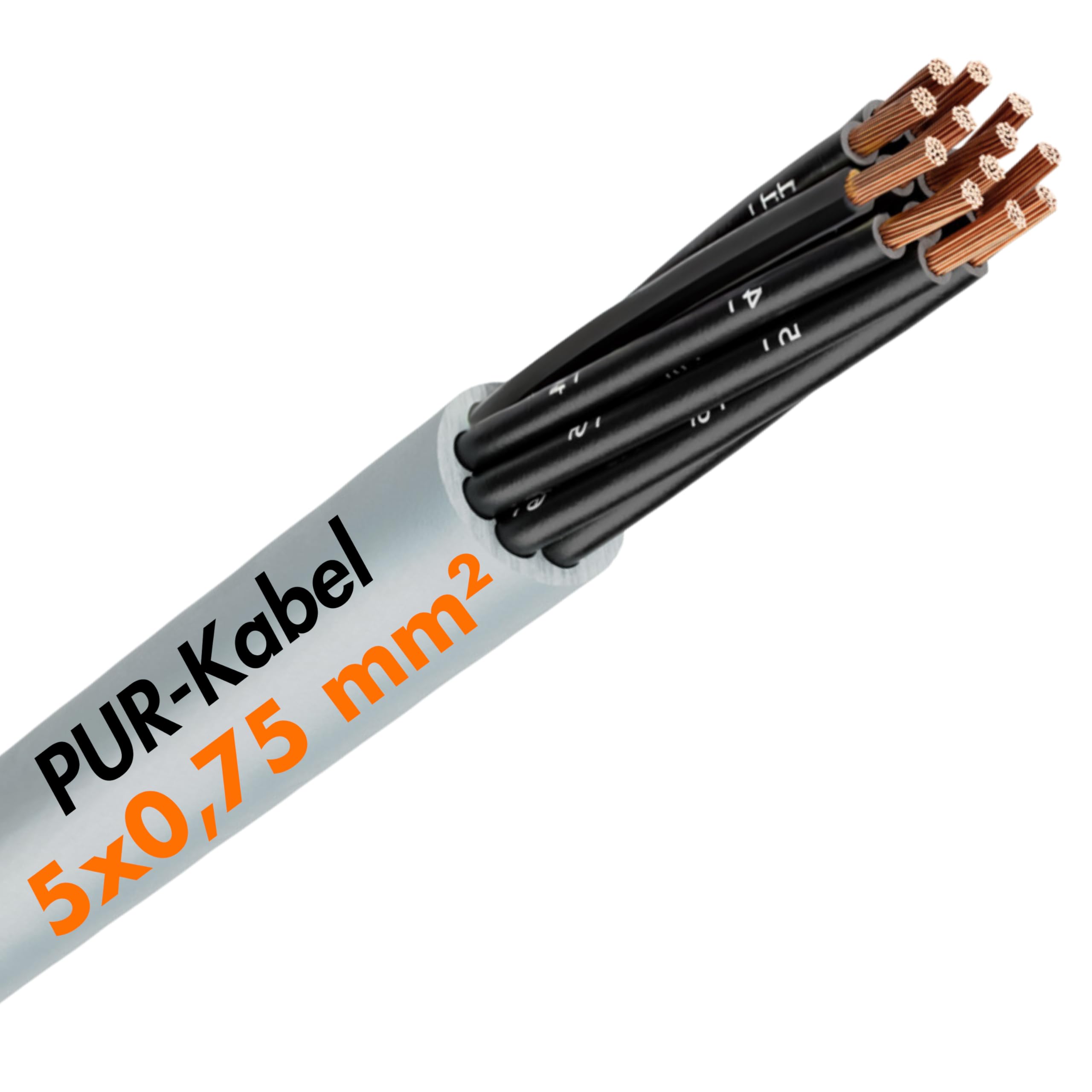 Lapp 1312855 Ölflex Classic 400 P, przewód sterujący 5 x 0,75 mm², szary, bez zielono-żółtego przewodu ochronnego, kabel PUR odporny na działanie promieni UV, odporny na ozon, hydrolizę i warunki