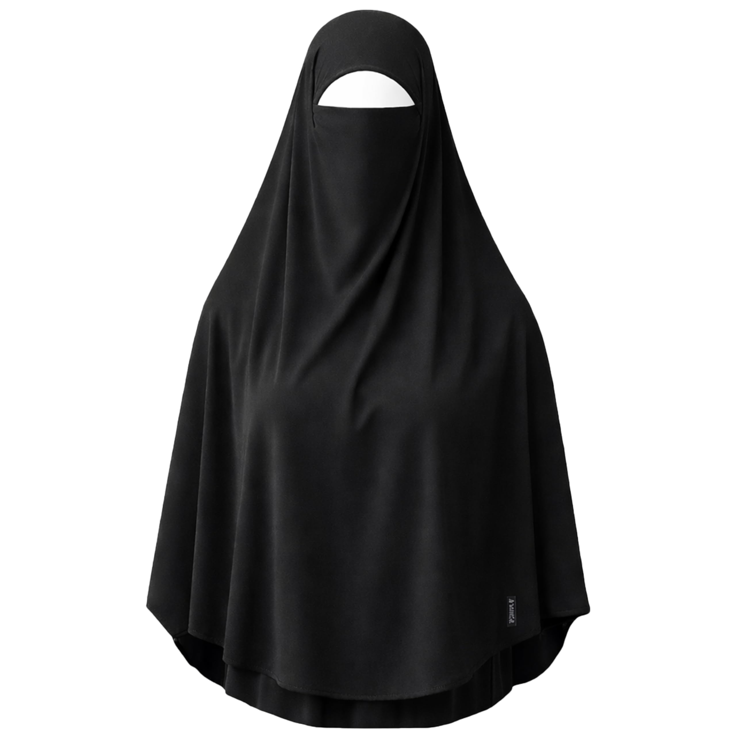 AMAL Premium Khimar for Women – Full Coverage Modest Muslim Hijab, Cotton Stretch Jersey, Tie Back Overhead Jilbab