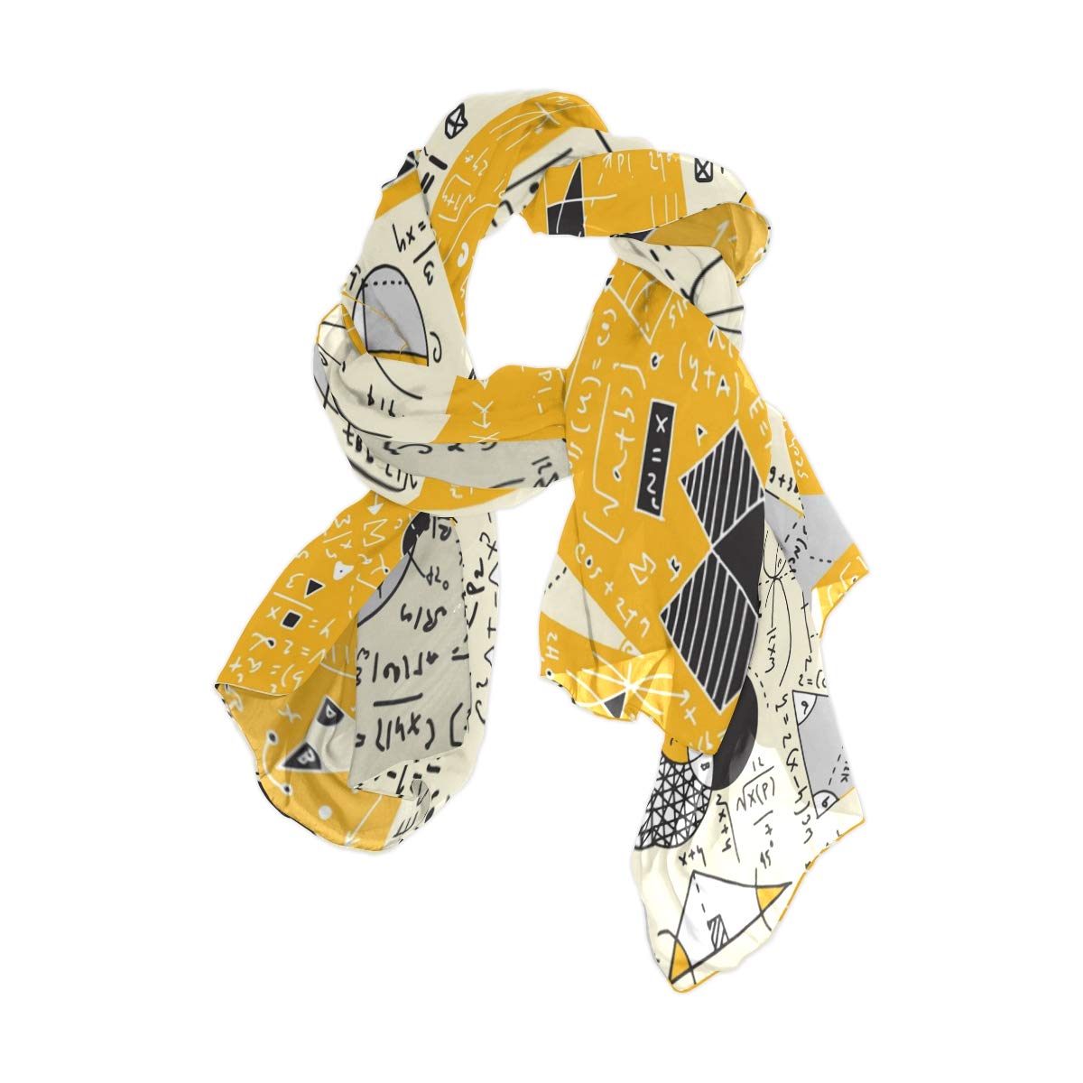 Use7 Colorful Math Formula Chiffon Silk Long Scarf Shawl Wrap