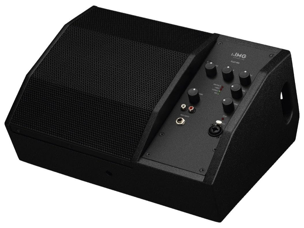 IMG STAGELINE Flat-M8 Aktive PA-Bühnenmonitorbox, 300W, schwarz
