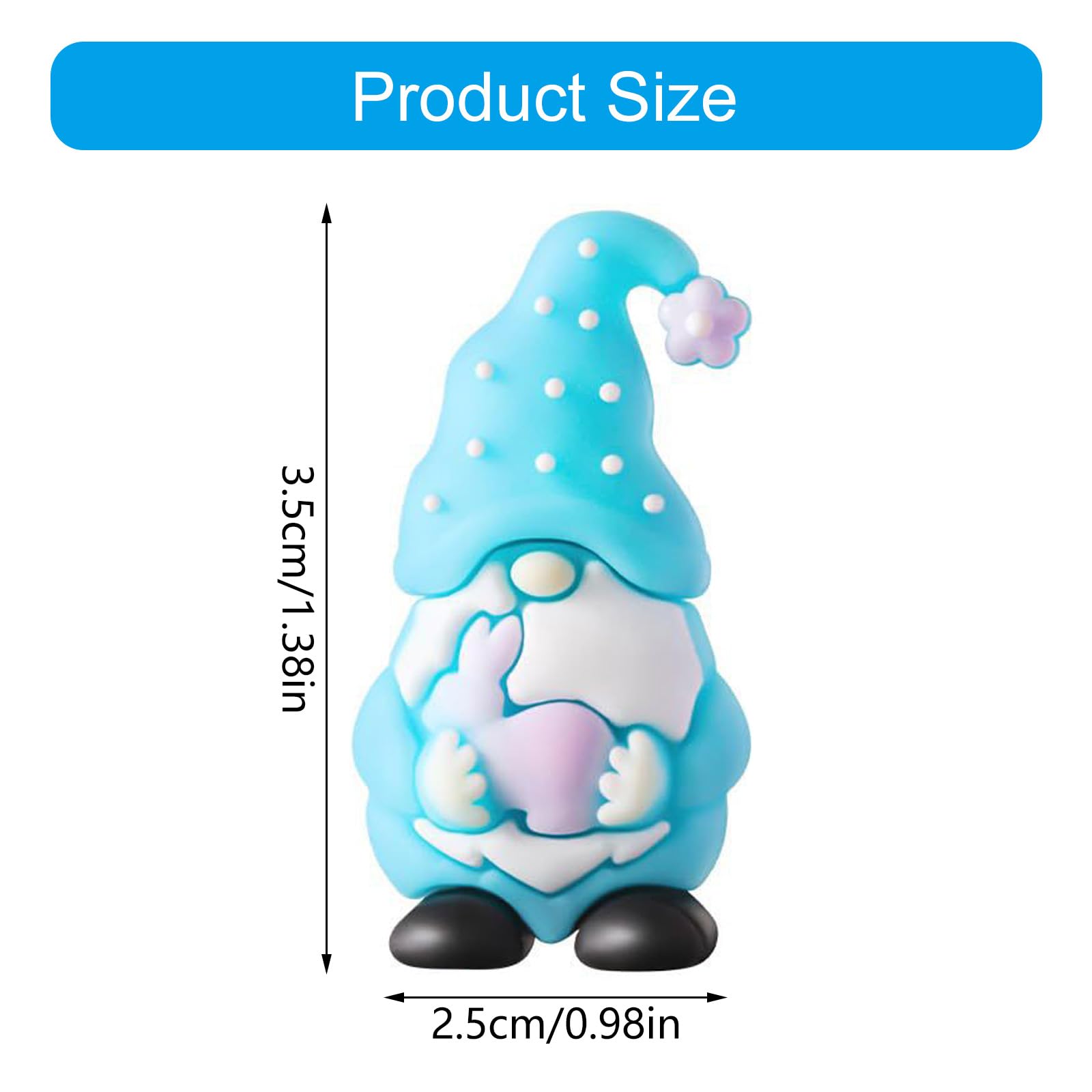 Figuras de Resina Encantadoras de gnomos pequeños temáticos para decoración navideña y Decoraciones coleccionables de Pascua