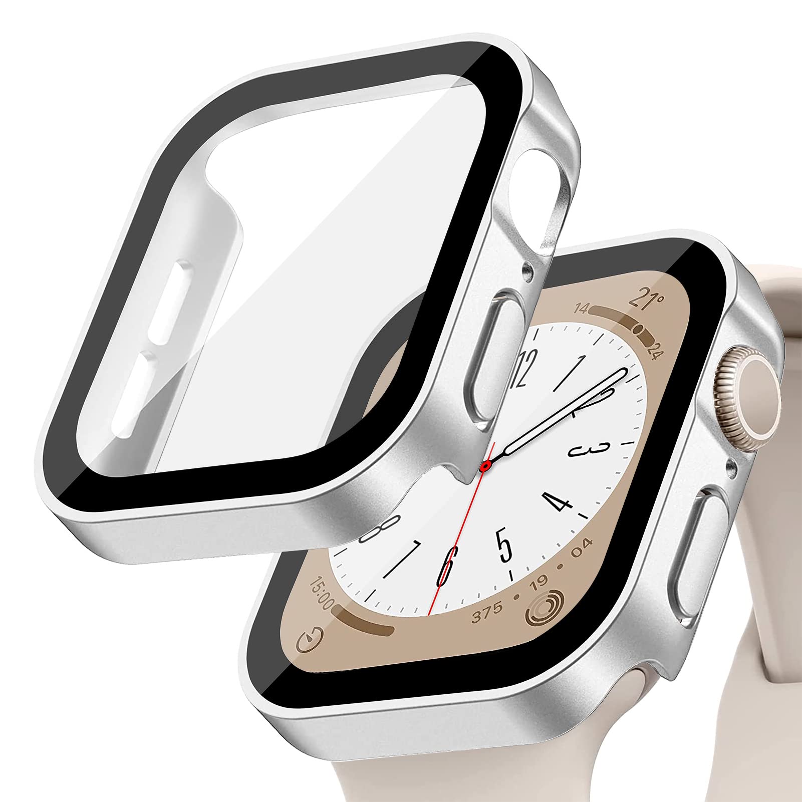 Hard PC Waterproof Case for Apple Watch Case 42mm 46mm 40mm 44mm 41mm 45mm, Built-in Tempered Glass Screen Protector, Ultra-Thin HD Full Protective Cover for iWatch Series 11 10 9 8 7 6 5 4 SE 3/2/1 — view 17