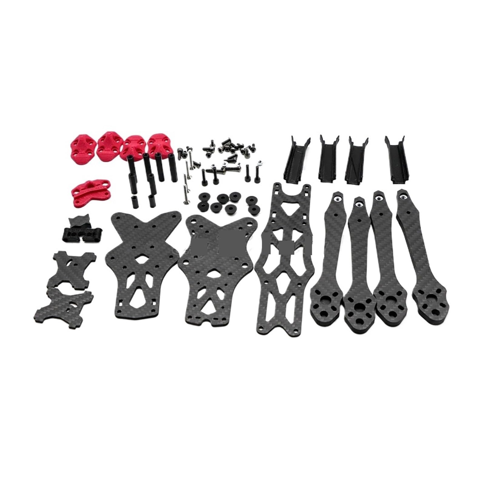 Kit de marco cuadricóptero fibra carbono, 225mm 260mm 295mm | Kit de marco de 5 y 6 pulgadas, brazo de 5.5mm para dron RC(6Inch 260mm Full Kit)