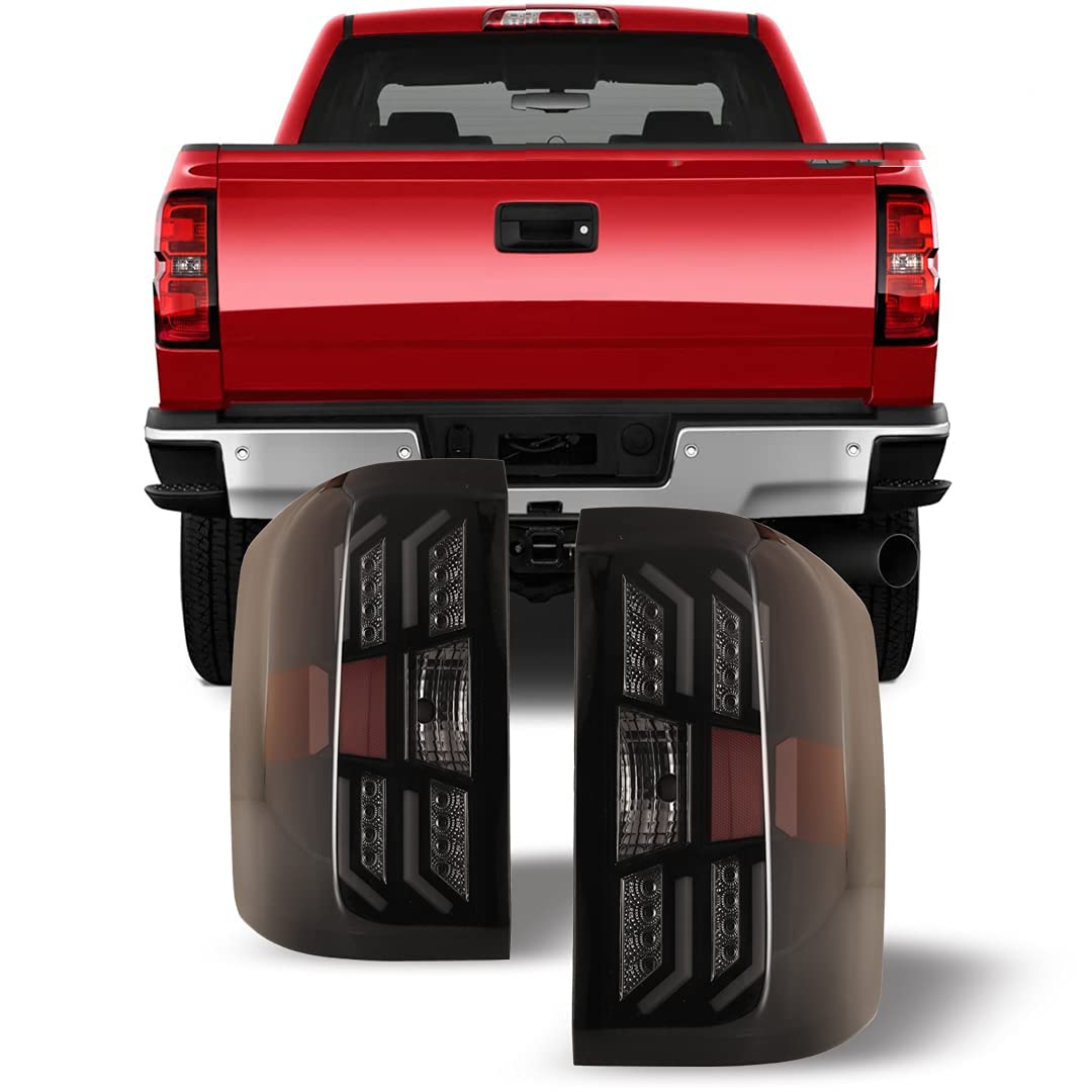 Fit For 2014-2019 Chevy Silverado Pickup W/ Bulbs Clear Euro Rear Tail Light - Foto 2