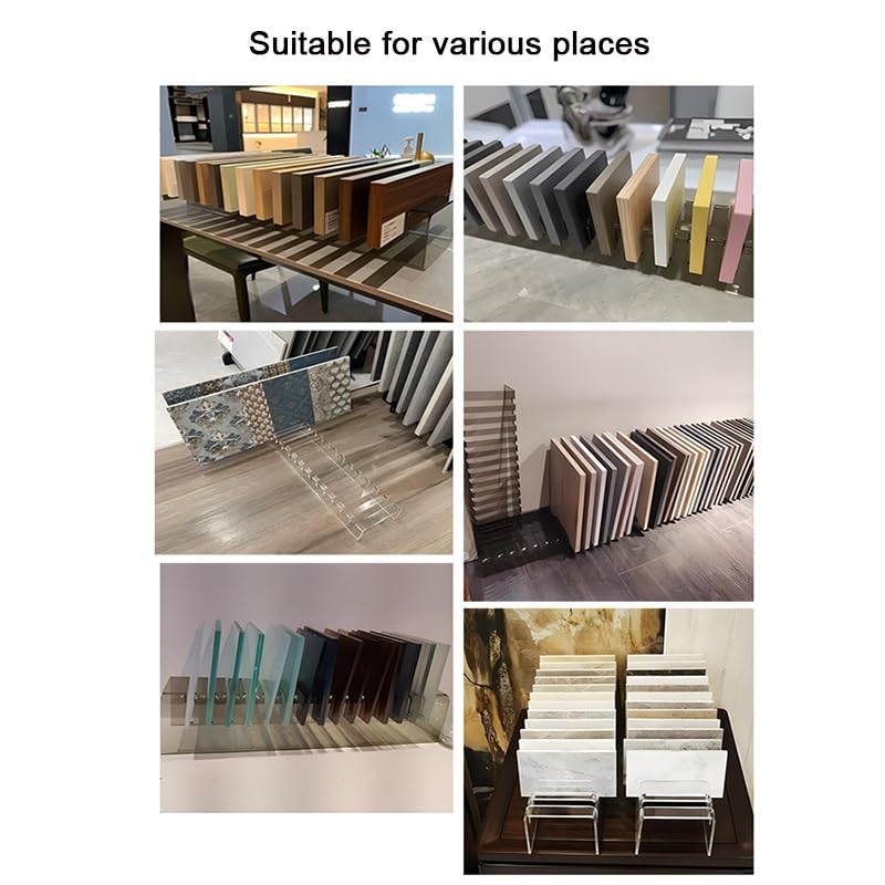 Sample Door Stand, Acrylic Display Rack, Ceramic Wall Tile Shelf, Table Top, Save Space, for Retail Stores, Customizable(Brown)