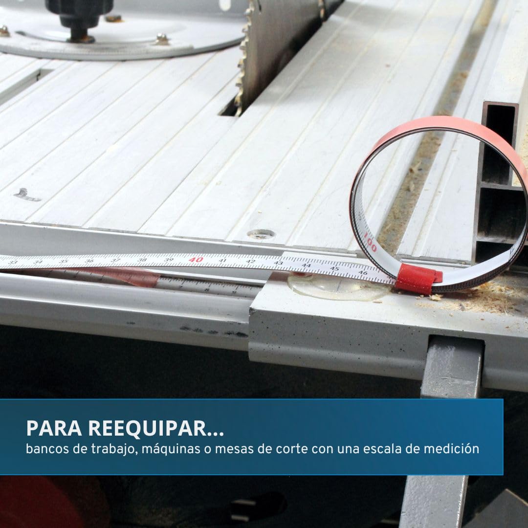Cinta metrica adhesiva 10m - Cinta métrica autoadhesiva, de izquierda a derecha