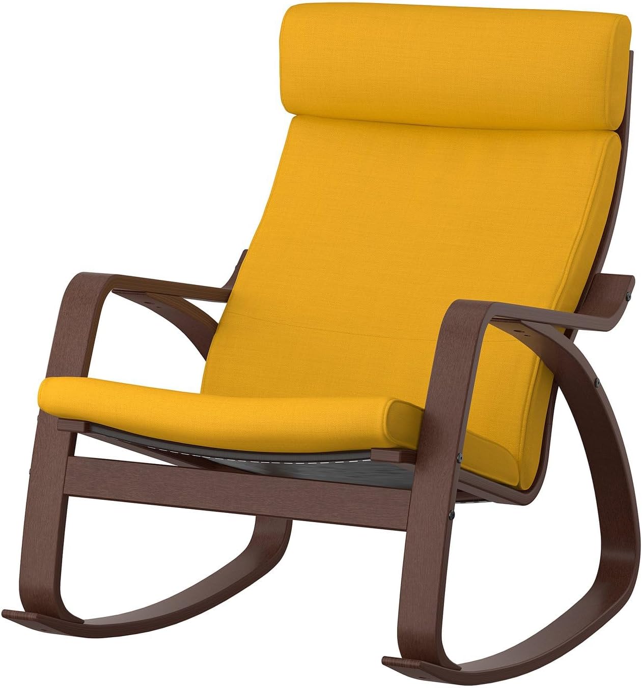 POANG ポエング ロッキングチェア - ブラウン/スキフテボー イエロー 193.958.55