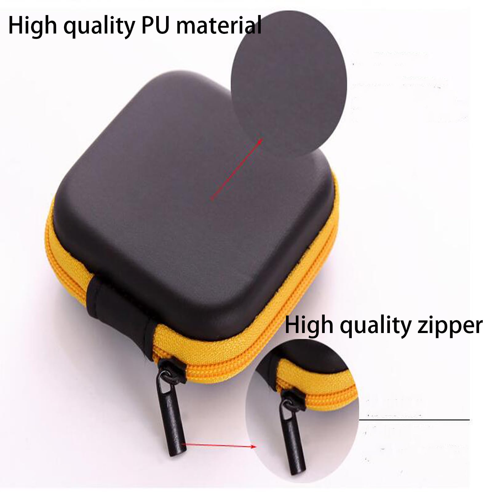 Custodia Antiurto Per Auricolari E Cuffie – Organizer Portatile Con Chiusura Cerniera, 7,5x7,5x3 Cm