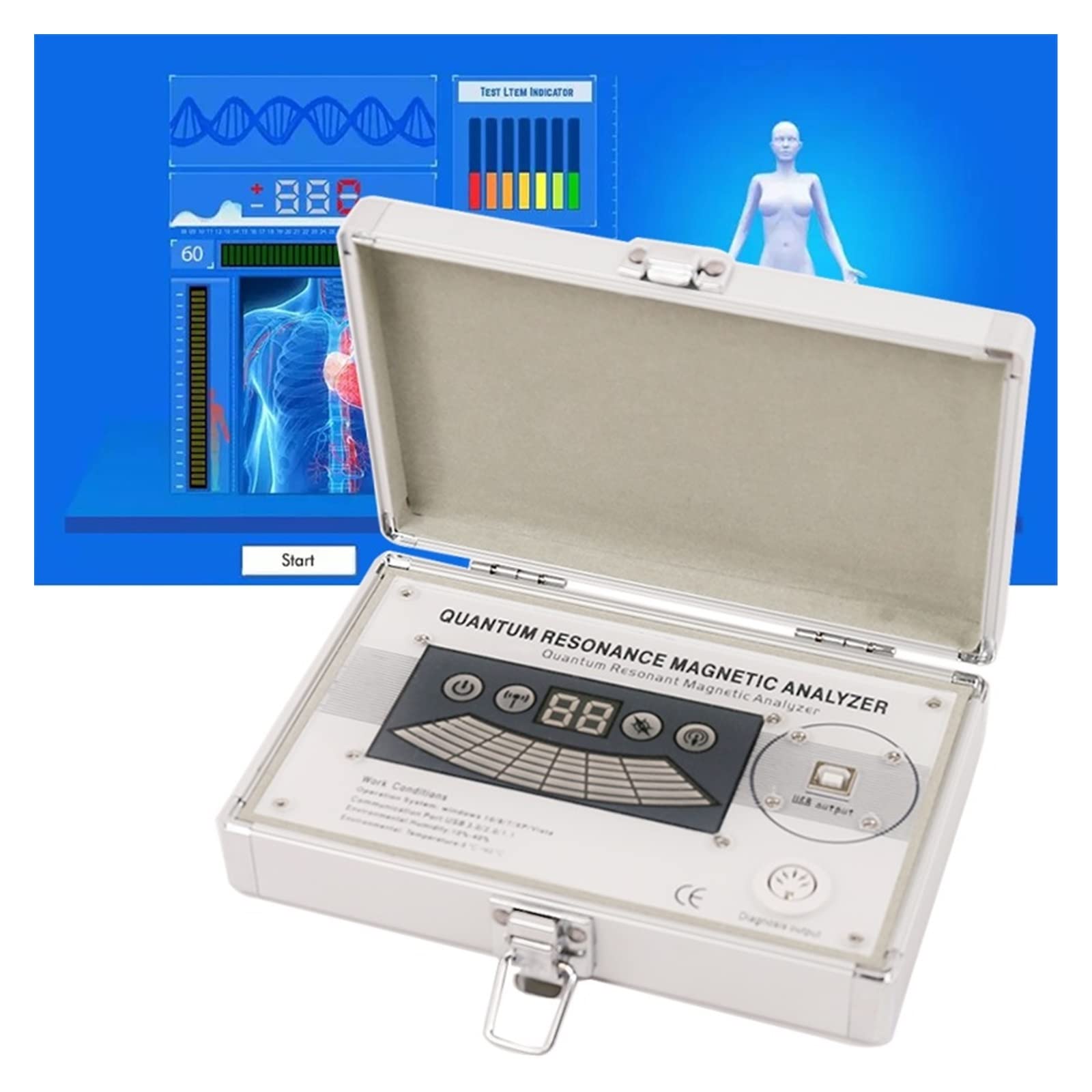 Quantum Magnetic Resonance Analyzer Nuova Versione Controllo dell'analizzatore del Corpo Impostato con 54 rapporti