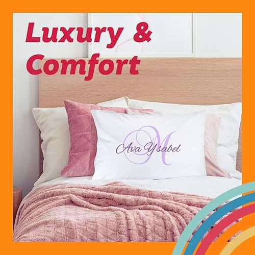 Miniatura 2 de Pattern Pop - Fundas de almohada personalizadas con nombre e inicial - Fundas de almohada decorativas con letras - Ideal para regalar - Funda de