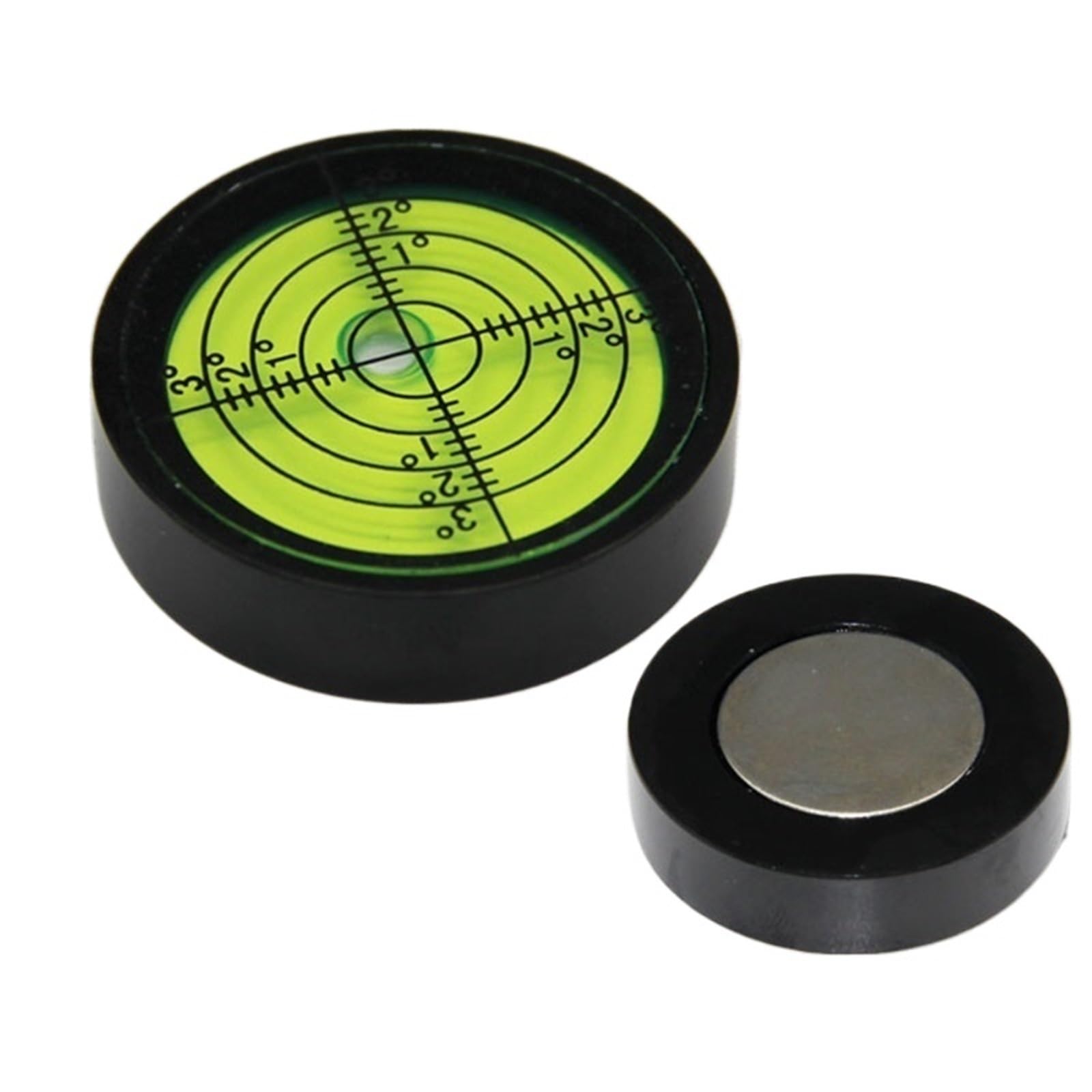 1 nivel de burbuja redondo de aleación de aluminio de 40 x 10 mm con nivel magnético. | 1pc 40*10mm round level bubble aluminum alloy level with magnetic level(1)