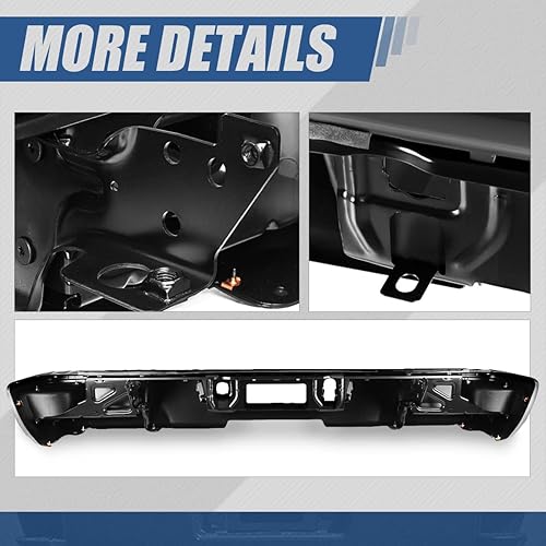 Miniatura 5 de Auto Dynasty Conjunto de parachoques trasero compatible con Chevy Silverado GMC Sierra 1500 2014-2018, LD Limited 2014-2018, con escalón de esquina,