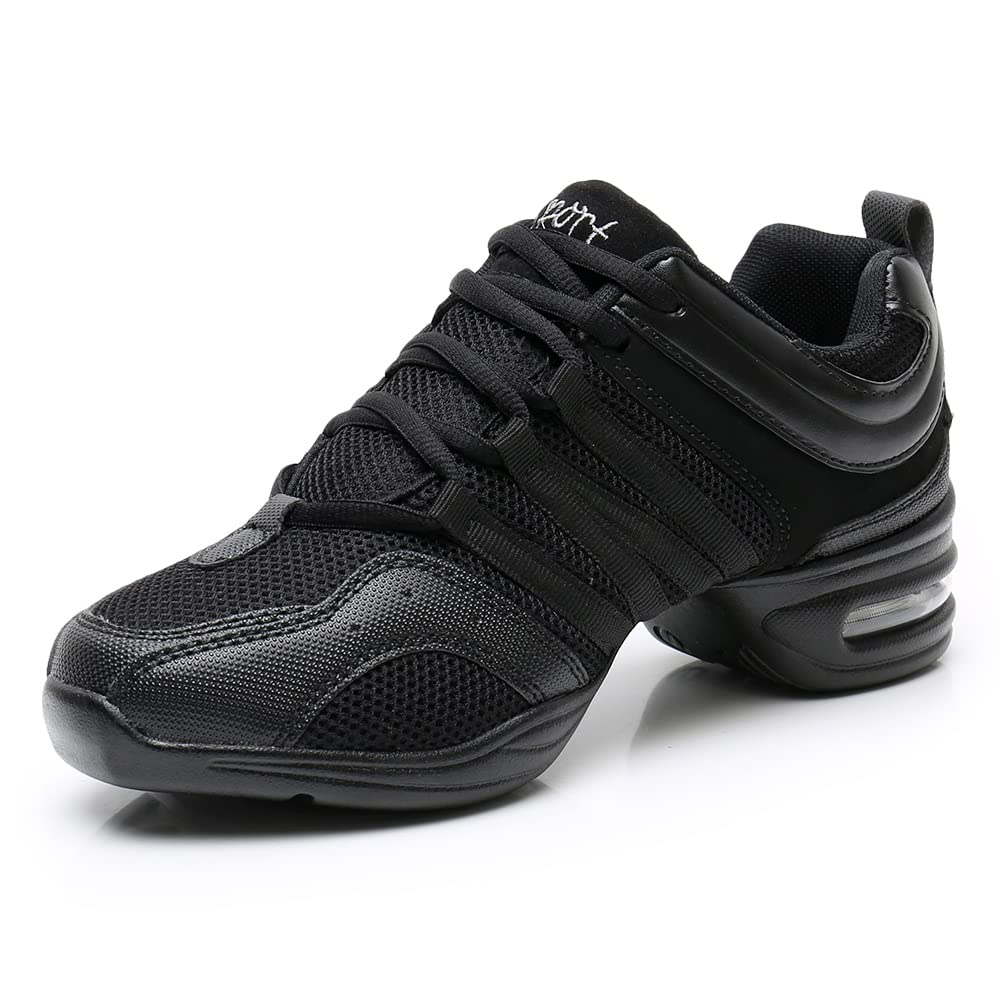 Scarpe da Ballo Sportive Donna con Lacci Casual Traspirante Antiscivolo Jazz Moderno Danza Sneakers,Modello-LYX729
