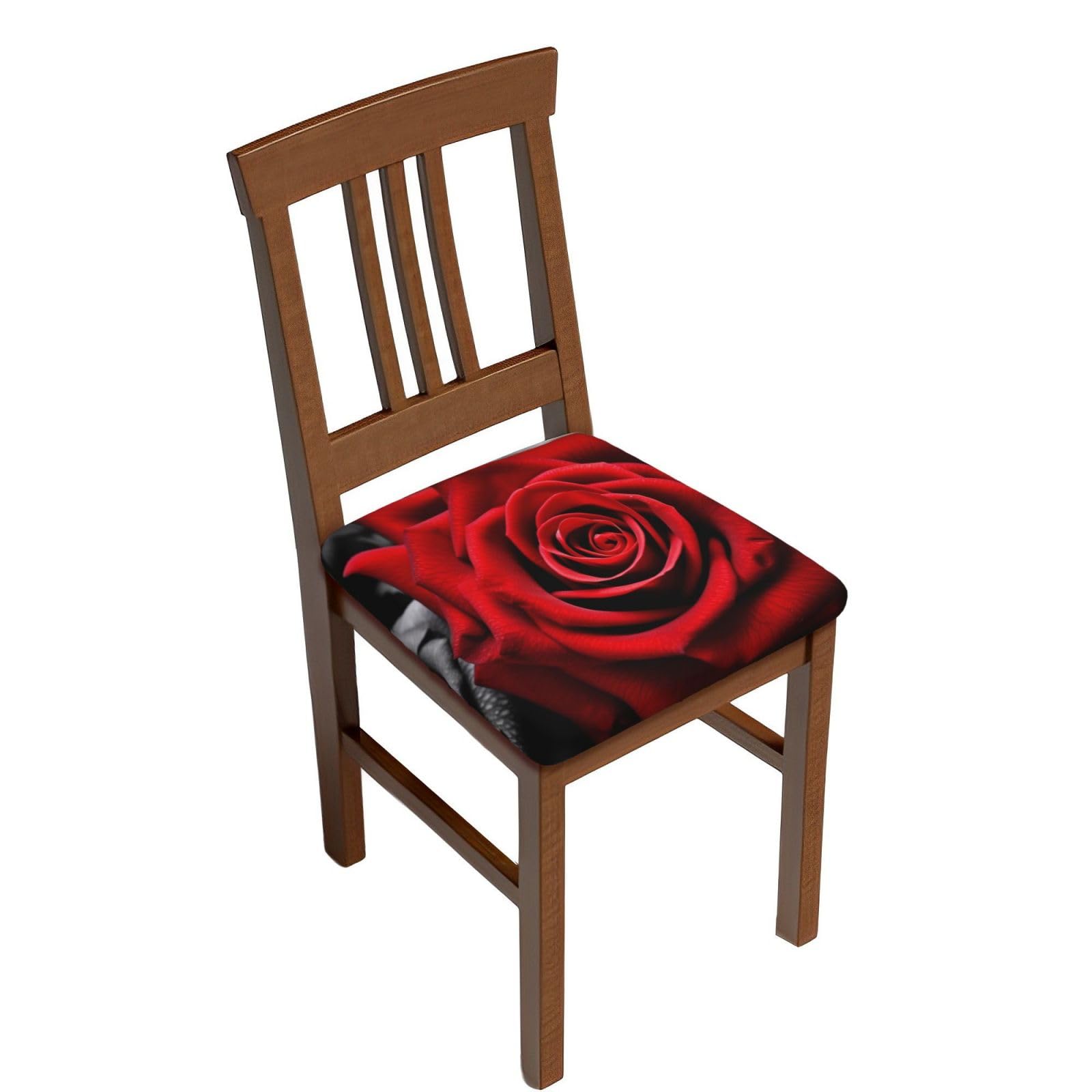 Housses de tabouret carrées velours x6 roses pour bar et cuisine