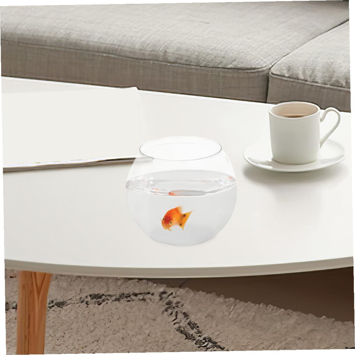 Fischglas Tischaquarium Transparente Fischschale Mottoparty Kunststoff