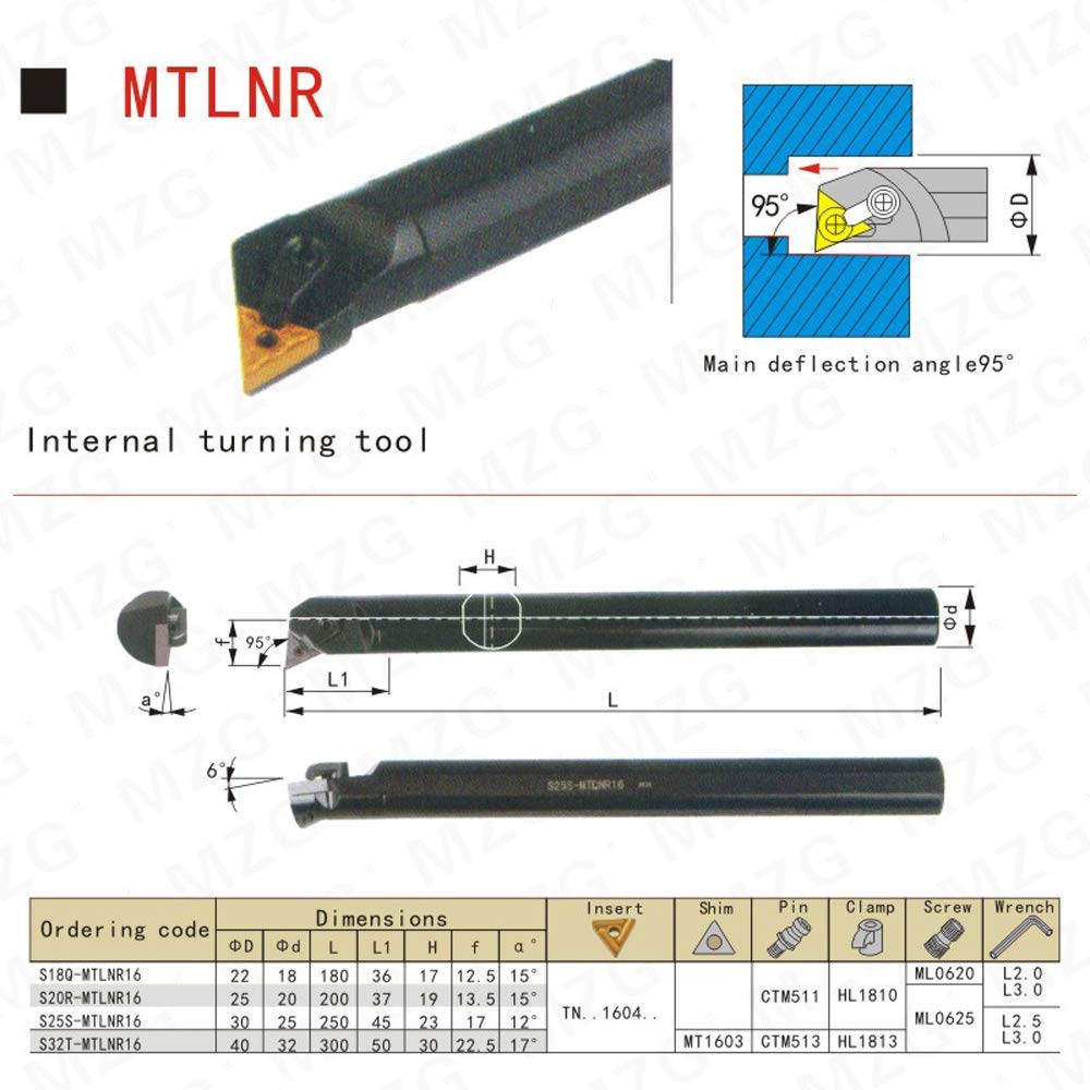 Torneado CNC Portaherramientas Barra de 18 mm TNMG Carburo Inserto Cortador