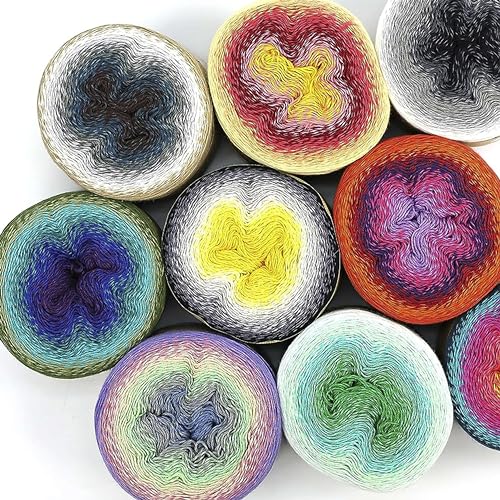 Image of Scheepjes Frosted Whirl 1,094 yd (1,000 m) Yarn, 322 Skinny Scream, Cotton-Acrylic Gradient for Shawls Scarves Blankets