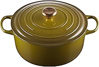 Vista 9 de Le Creuset Horno holandés redondo de hierro fundido esmaltado, 4.5 cuartos de galón, Marsella