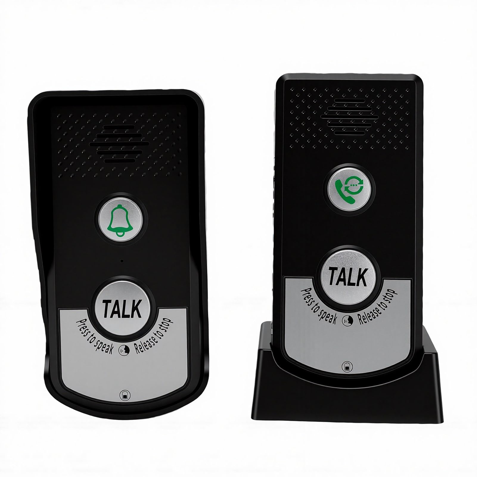 Garsent Sonnette D'interphone sans Fil à 2 Voies, Appelant Vocal Rechargeable avec Portée de 1000 M, Système D'appel D'infirmière d'urgence pour Soins aux Enfants âgés à L'hôpital à (1)